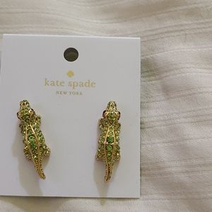 Kate spade alligator earrings NWT